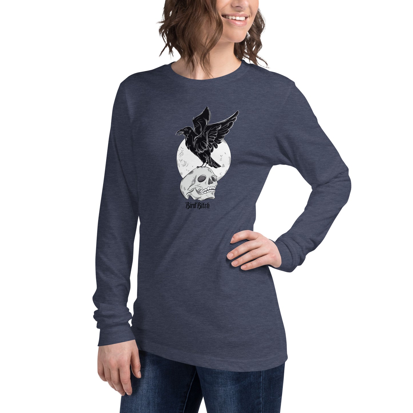 Gothic Bird Bitch Raven Long Sleeve Tee