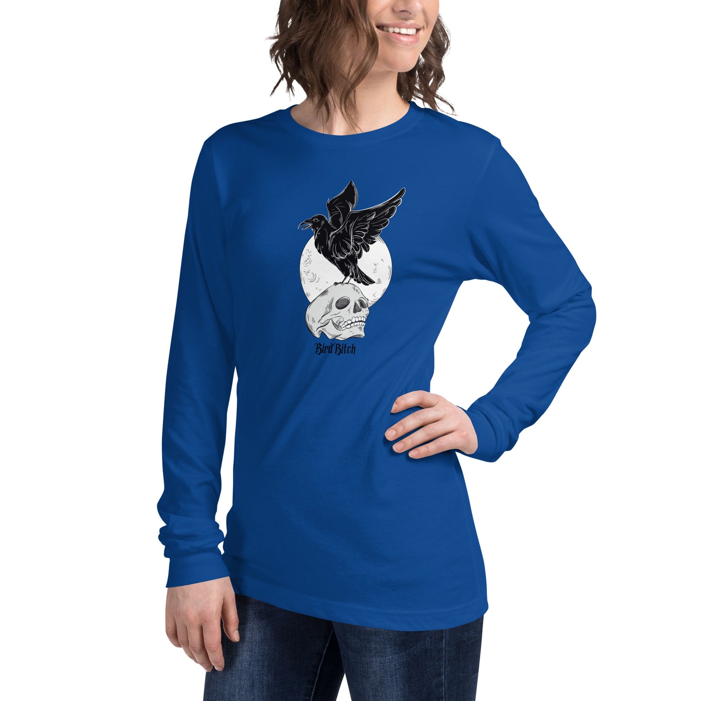 Gothic Bird Bitch Raven Long Sleeve Tee