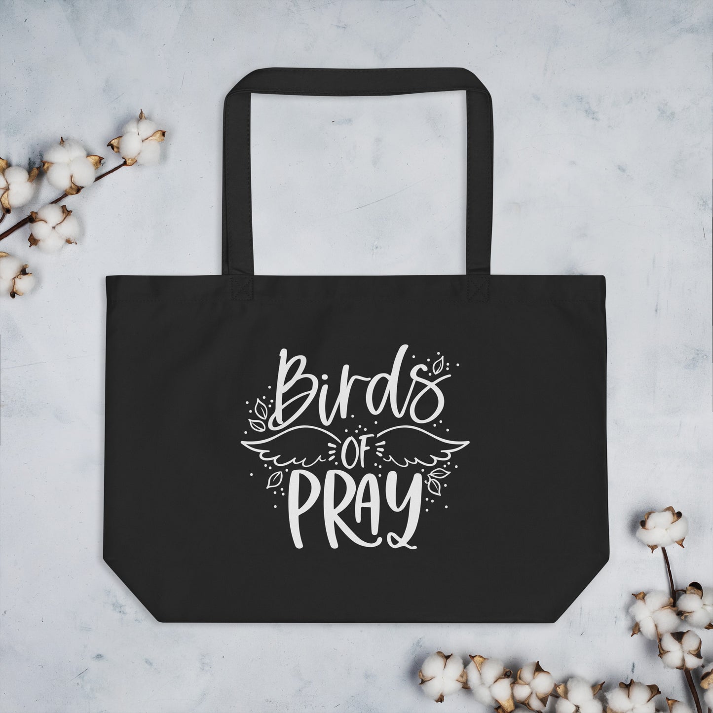 Birds of Pray, Large Organic Tote Bag