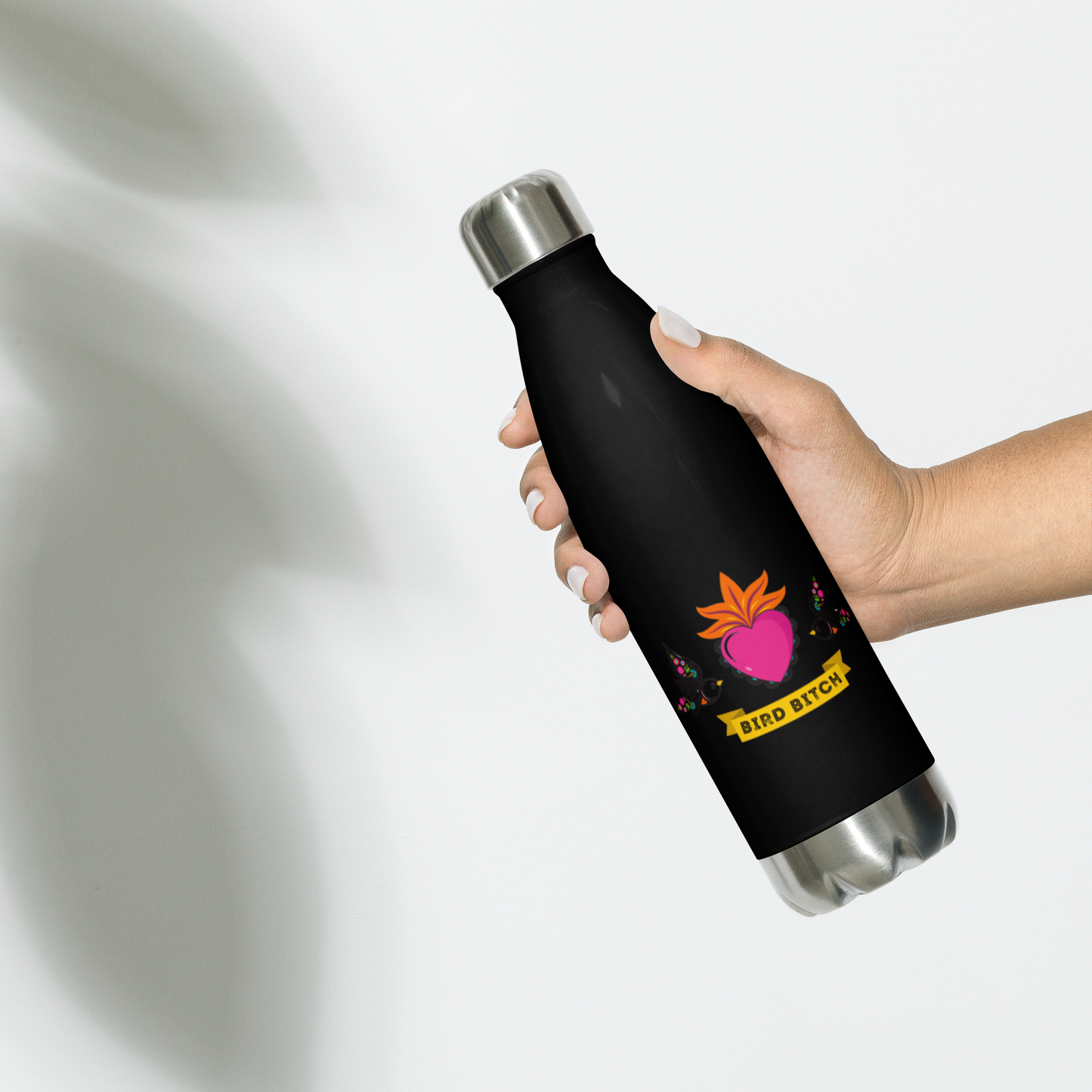 Bird Bitch Dia de los Muertos, Stainless Steel Water Bottle