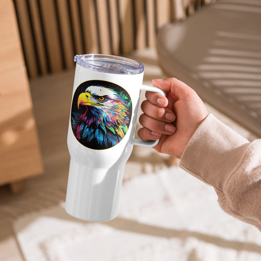 Bald Eagle Watercolor Travel Mug