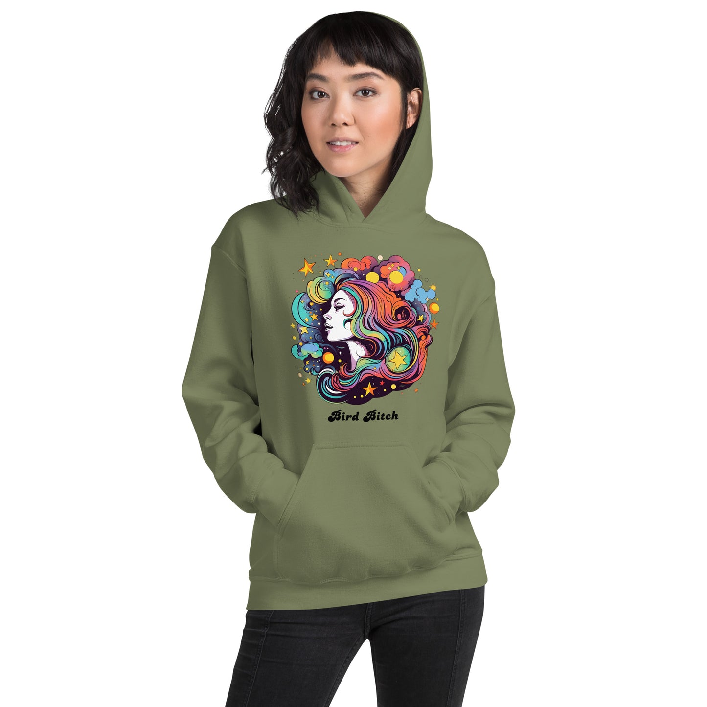 Retro Goddess Bird Bitch Hoodie