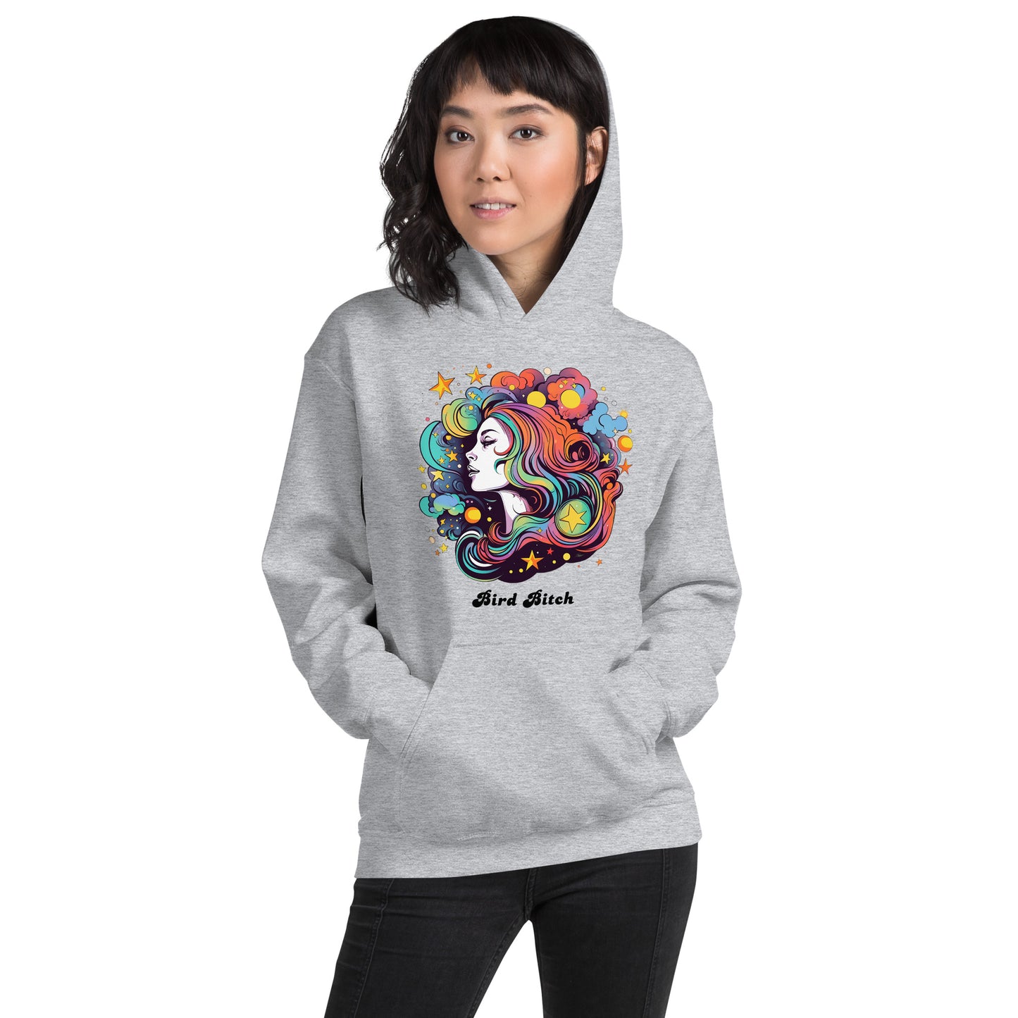 Retro Goddess Bird Bitch Hoodie