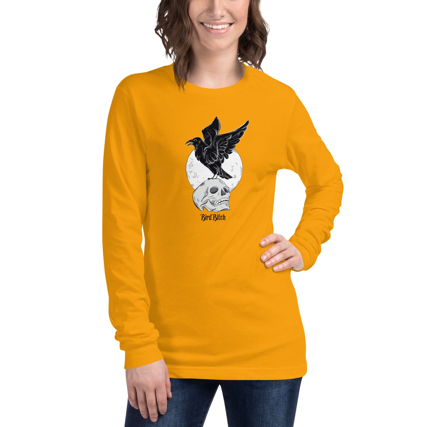 Gothic Bird Bitch Raven Long Sleeve Tee