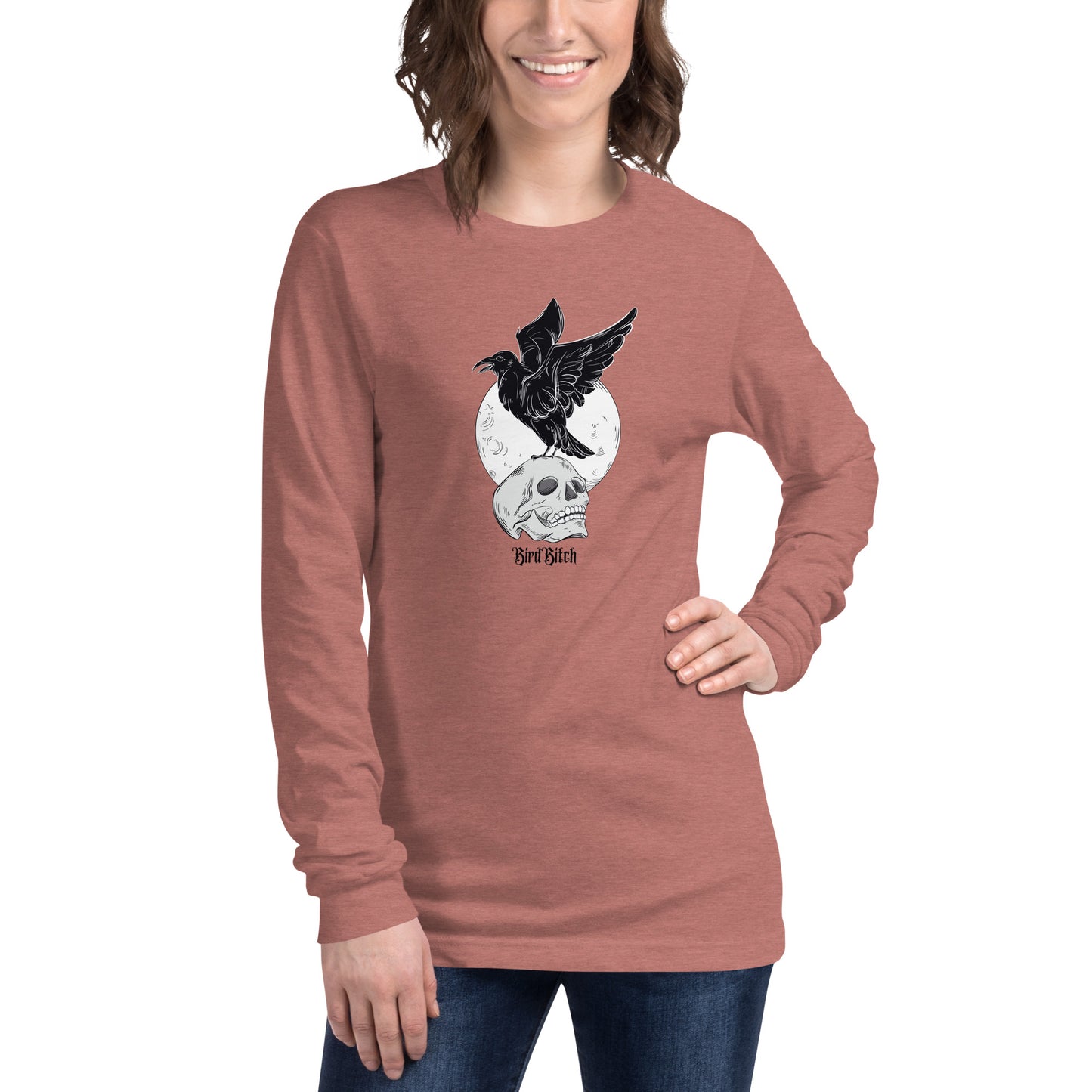 Gothic Bird Bitch Raven Long Sleeve Tee