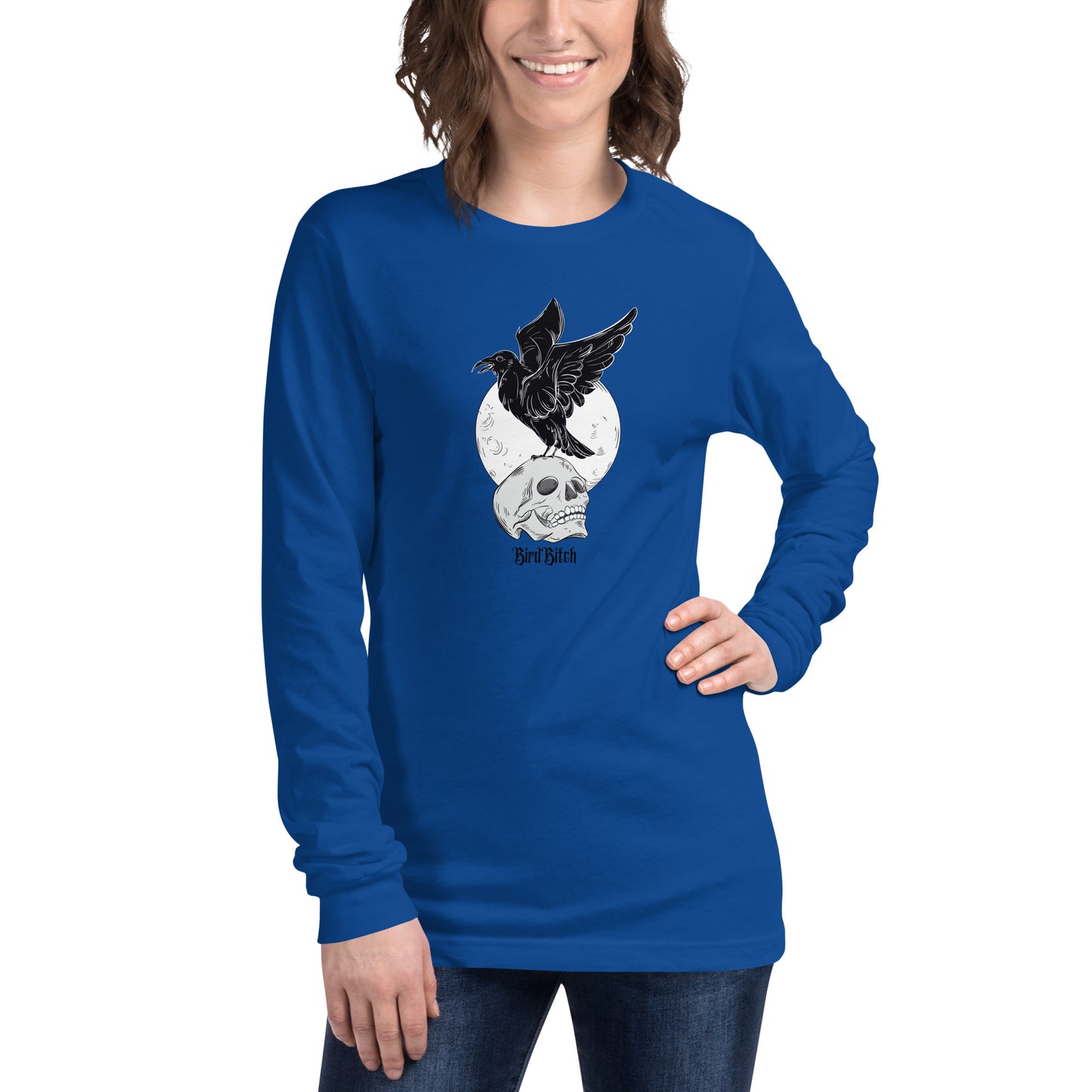 Gothic Bird Bitch Raven Long Sleeve Tee