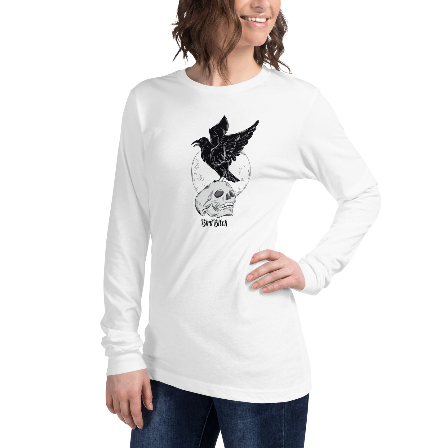 Gothic Bird Bitch Raven Long Sleeve Tee