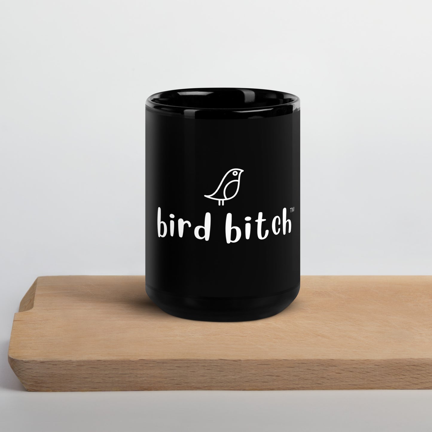 Bird Bitch, Black Glossy Mug