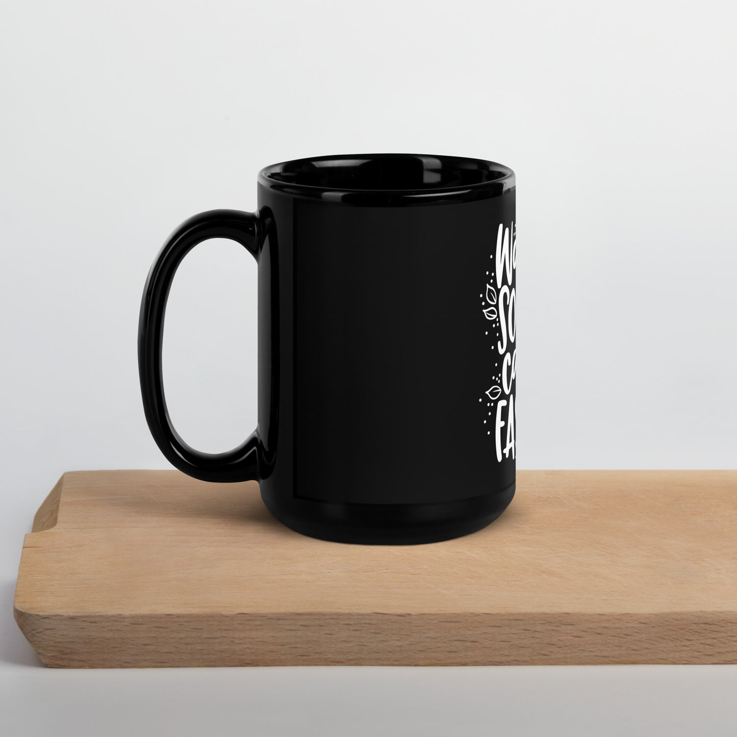 Walk Softly & Carry a Fast Lens, Black Glossy Mug