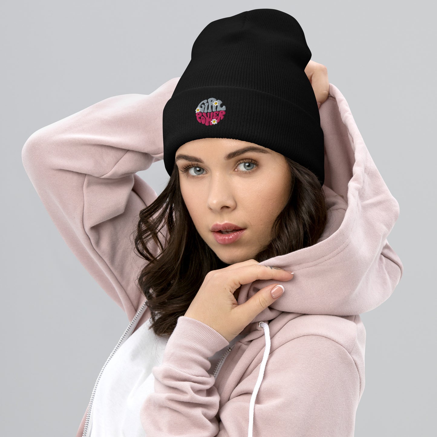 Girl Power Cuffed Beanie