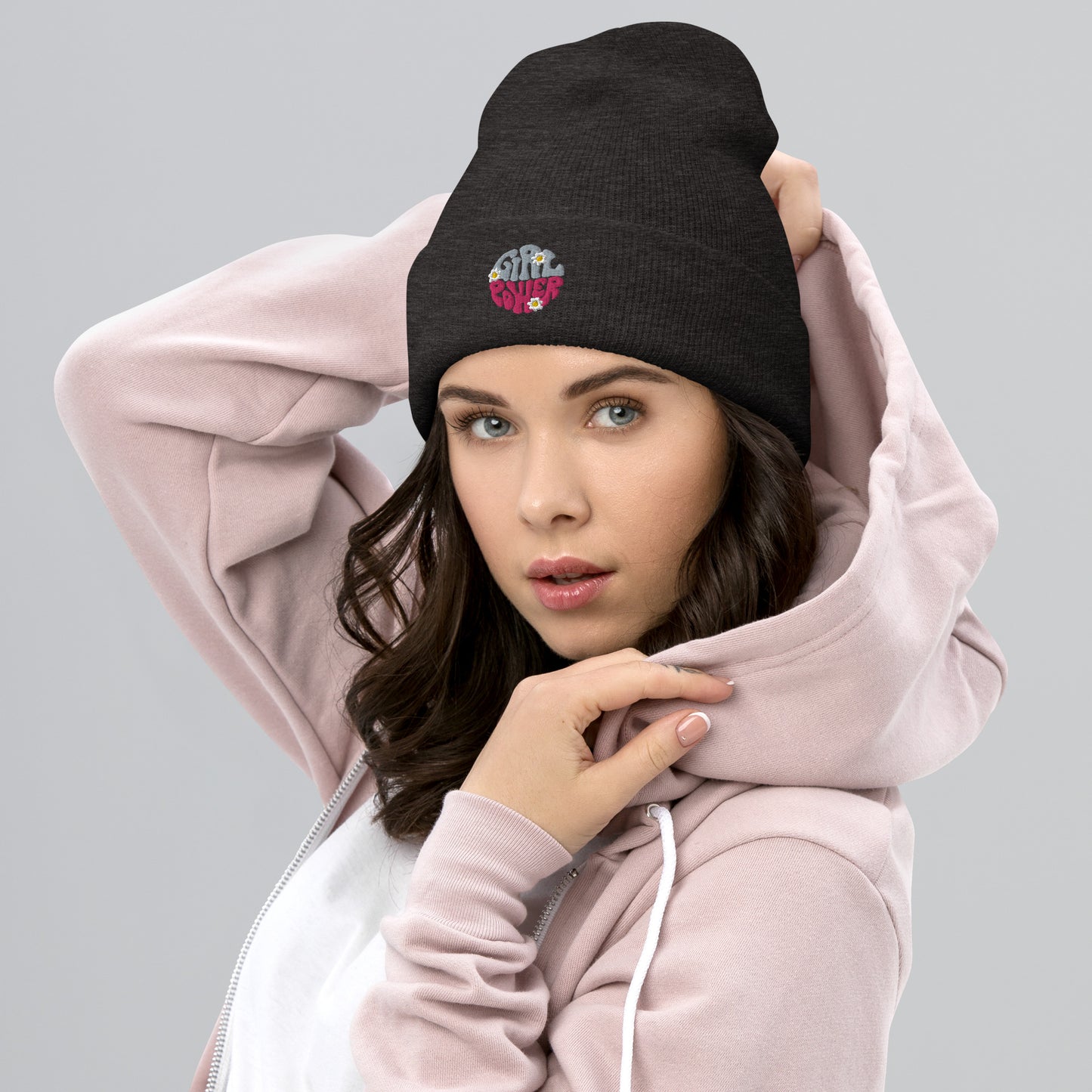 Girl Power Cuffed Beanie