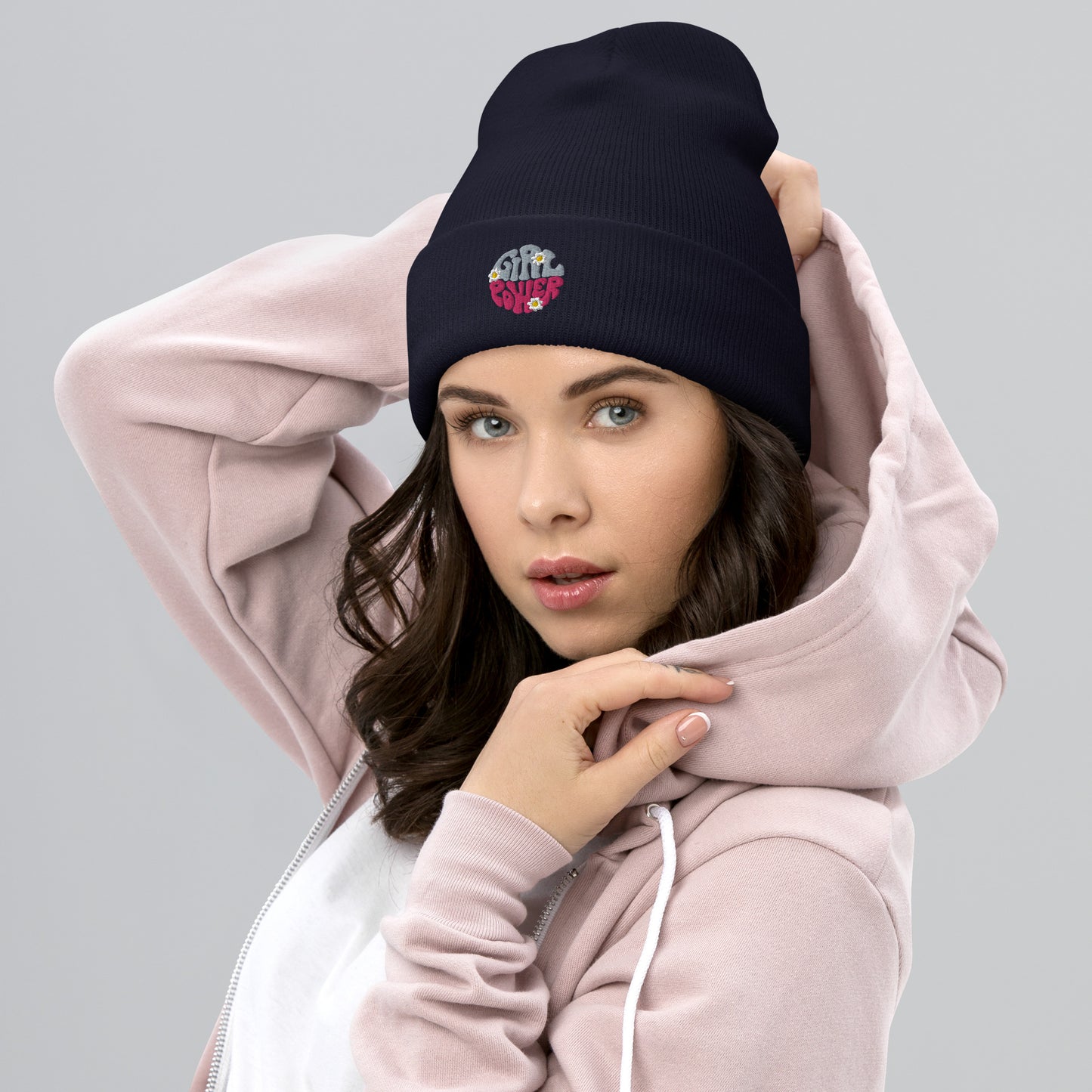 Girl Power Cuffed Beanie