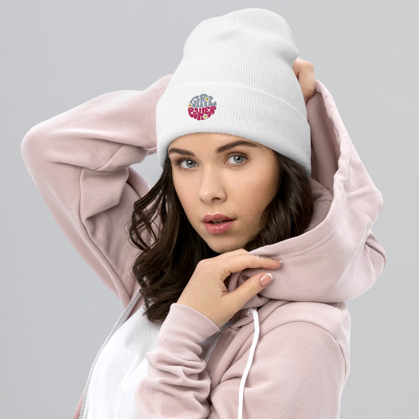 Girl Power Cuffed Beanie