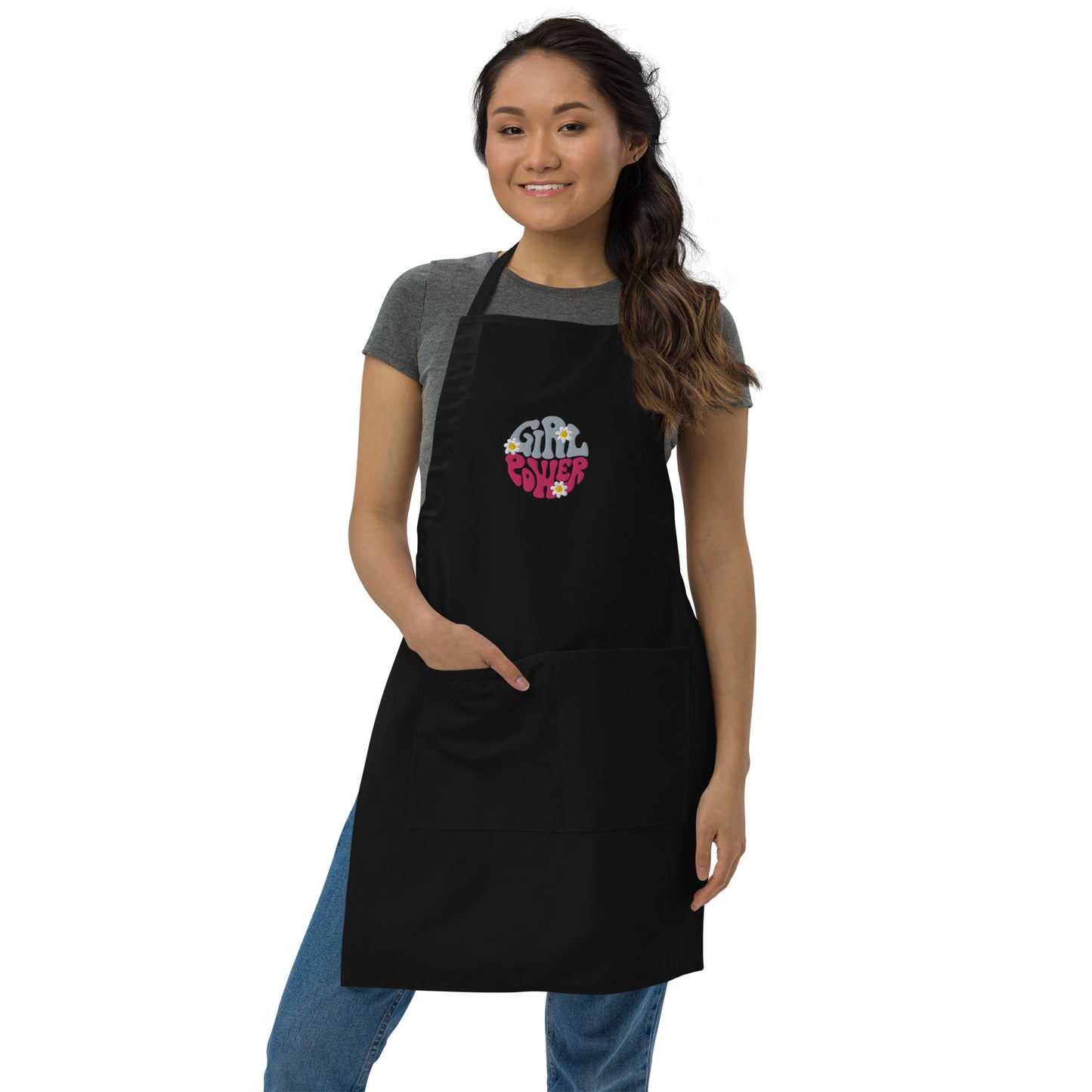 Girl Power Embroidered Apron