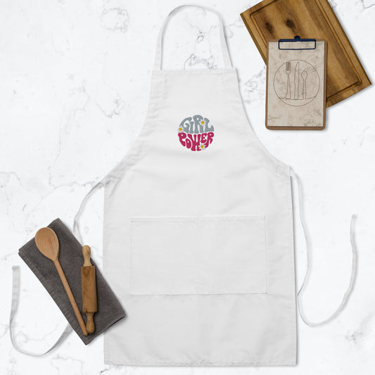 Girl Power Embroidered Apron