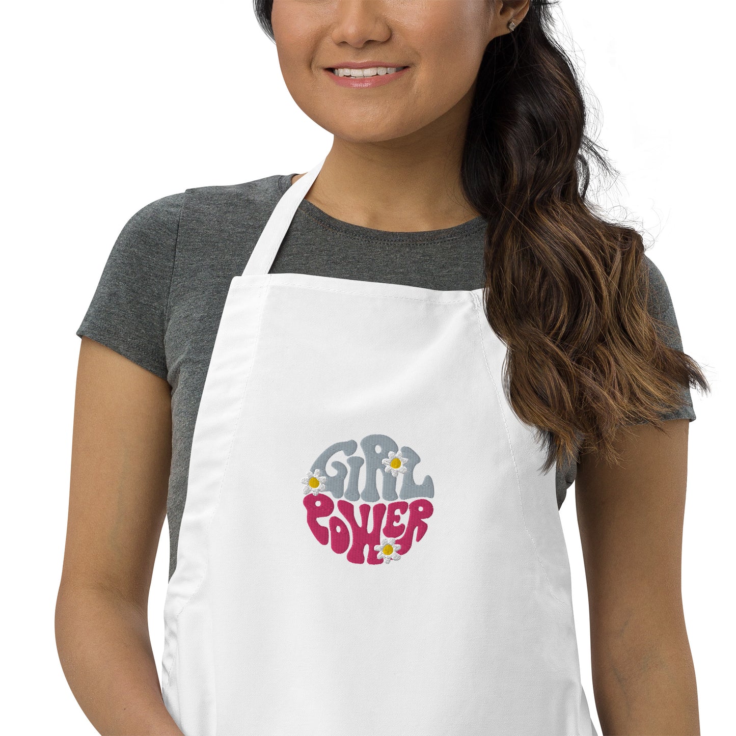 Girl Power Embroidered Apron