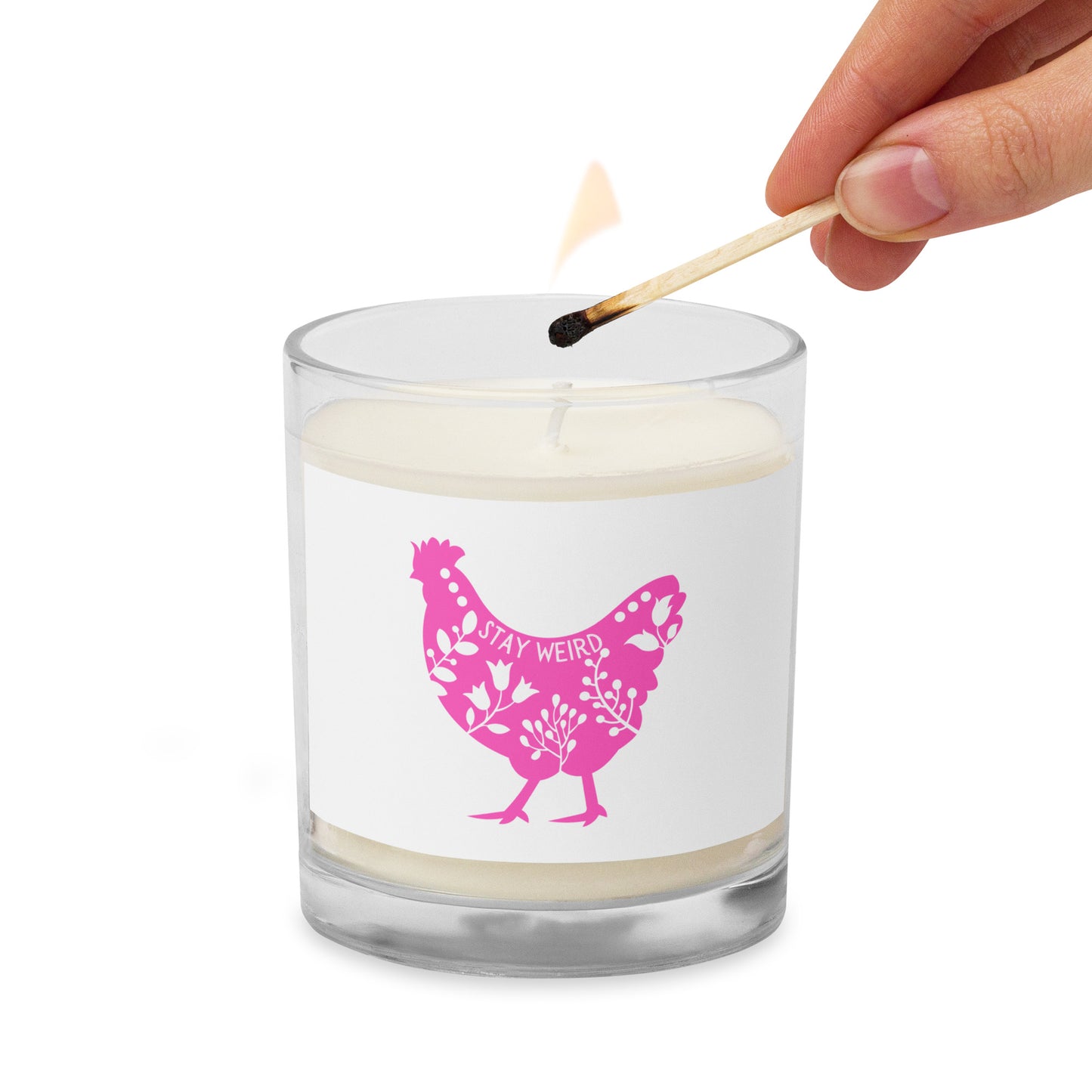 Stay Weird, Glass jar soy wax candle