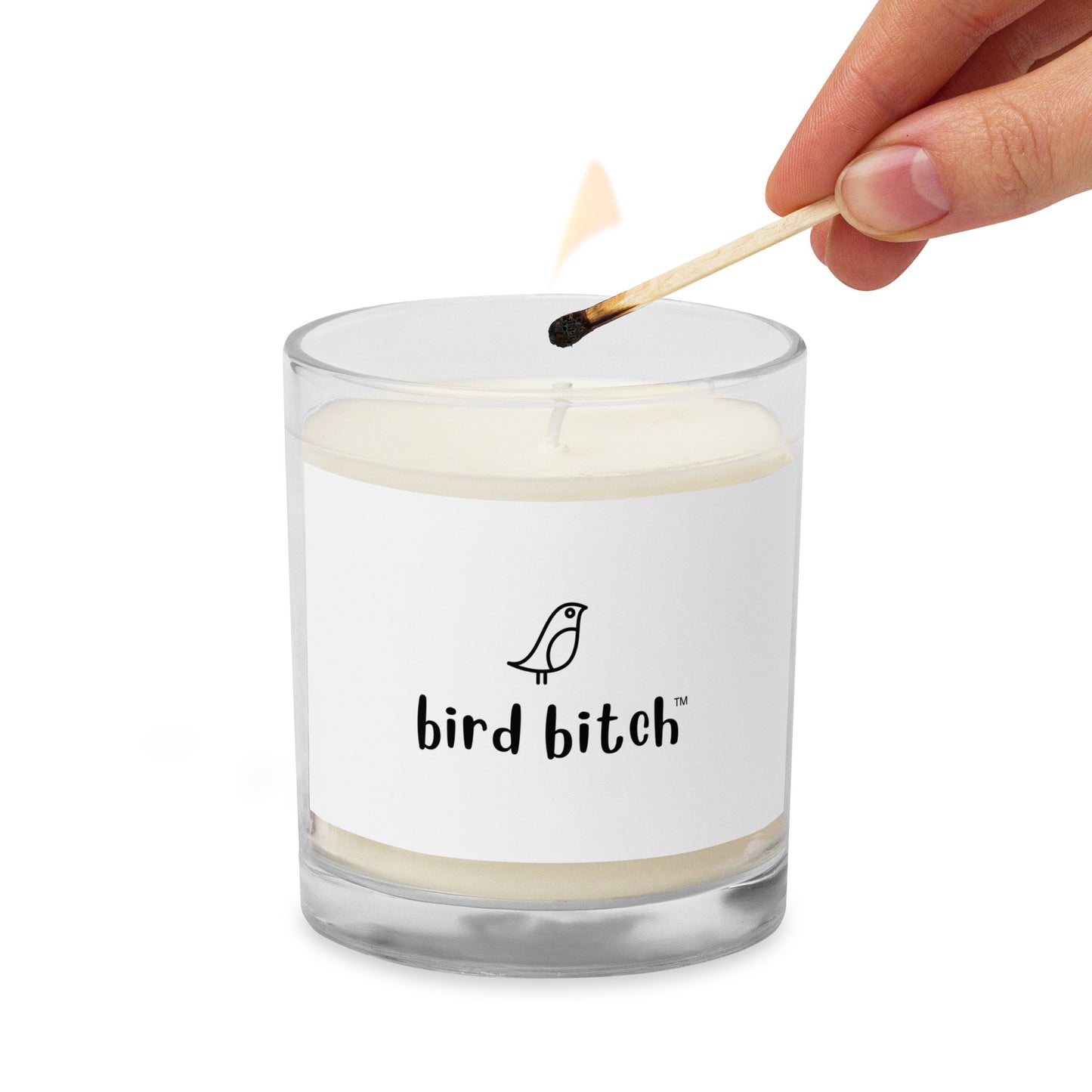 Bird Bitch, Glass jar soy wax candle