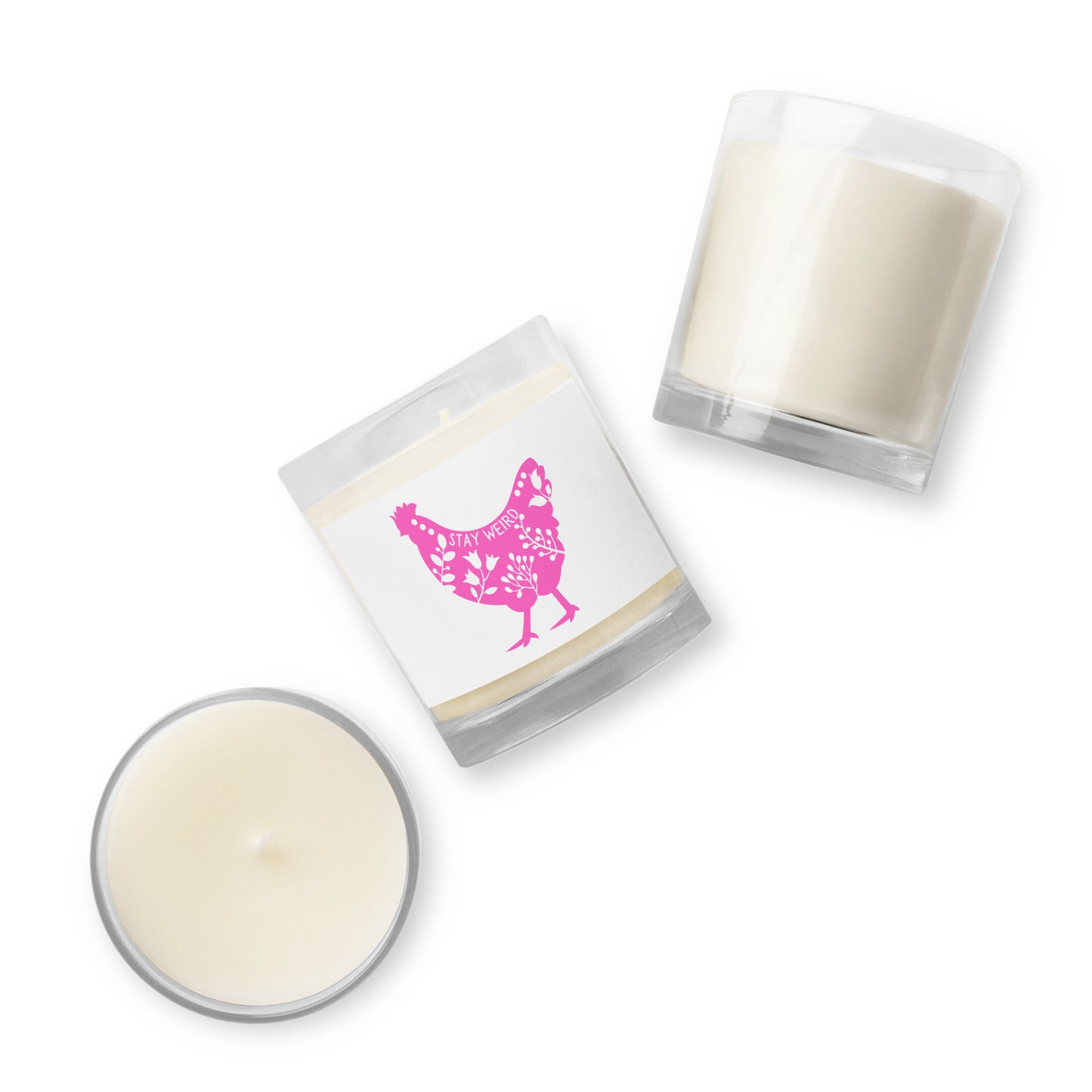 Stay Weird, Glass jar soy wax candle