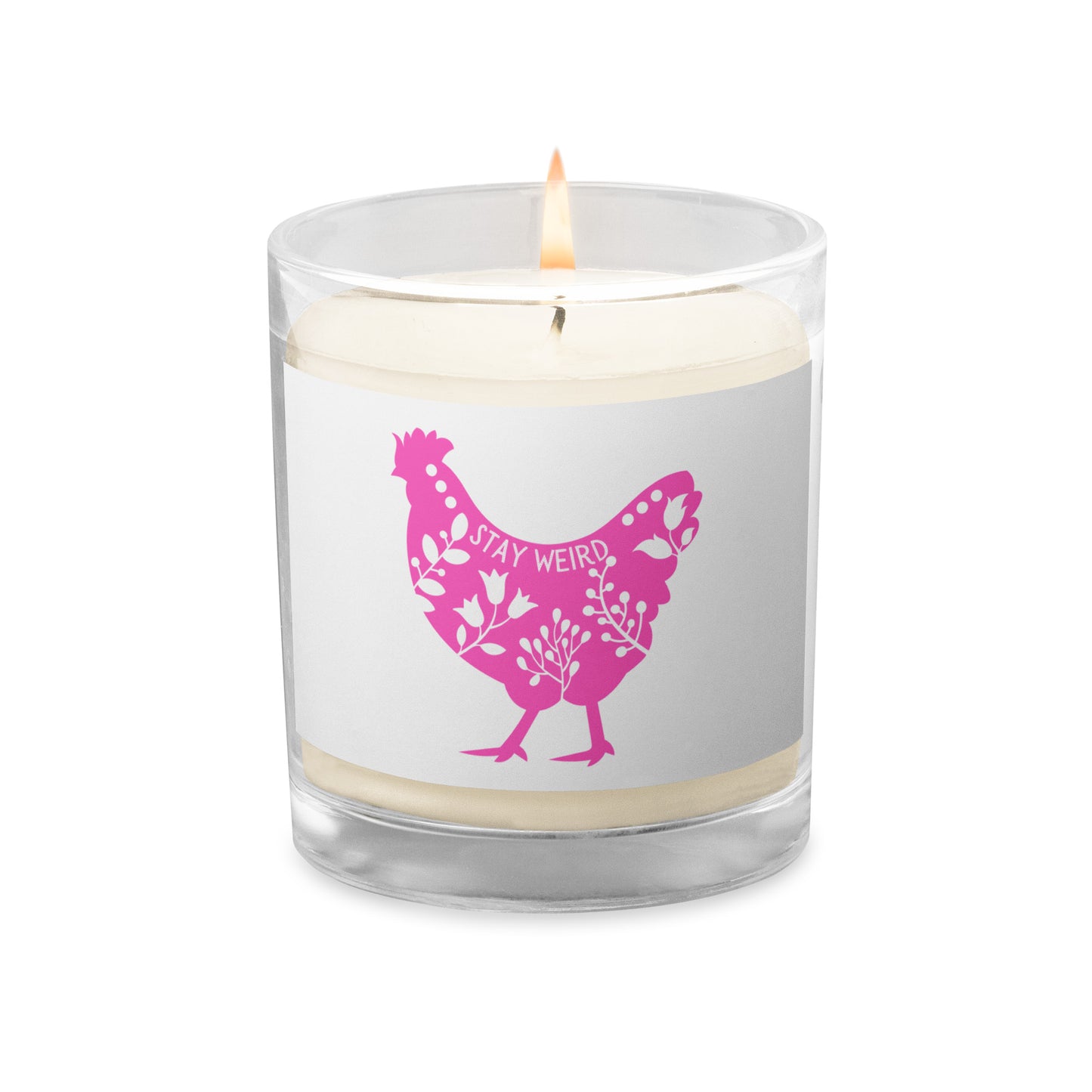 Stay Weird, Glass jar soy wax candle