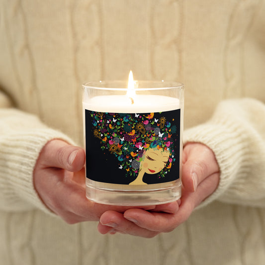 For the Love of Bids, Glass jar soy wax candle