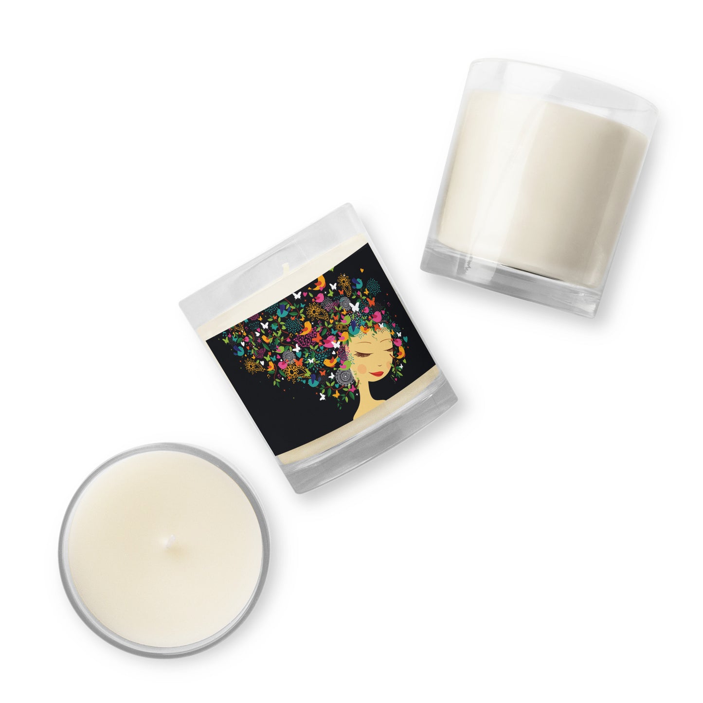 For the Love of Bids, Glass jar soy wax candle