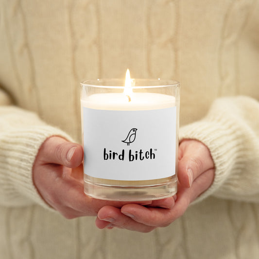 Bird Bitch, Glass jar soy wax candle