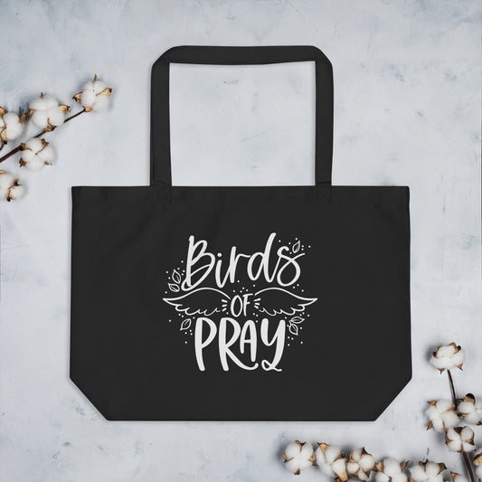 Birds of Pray, Large Organic Tote Bag