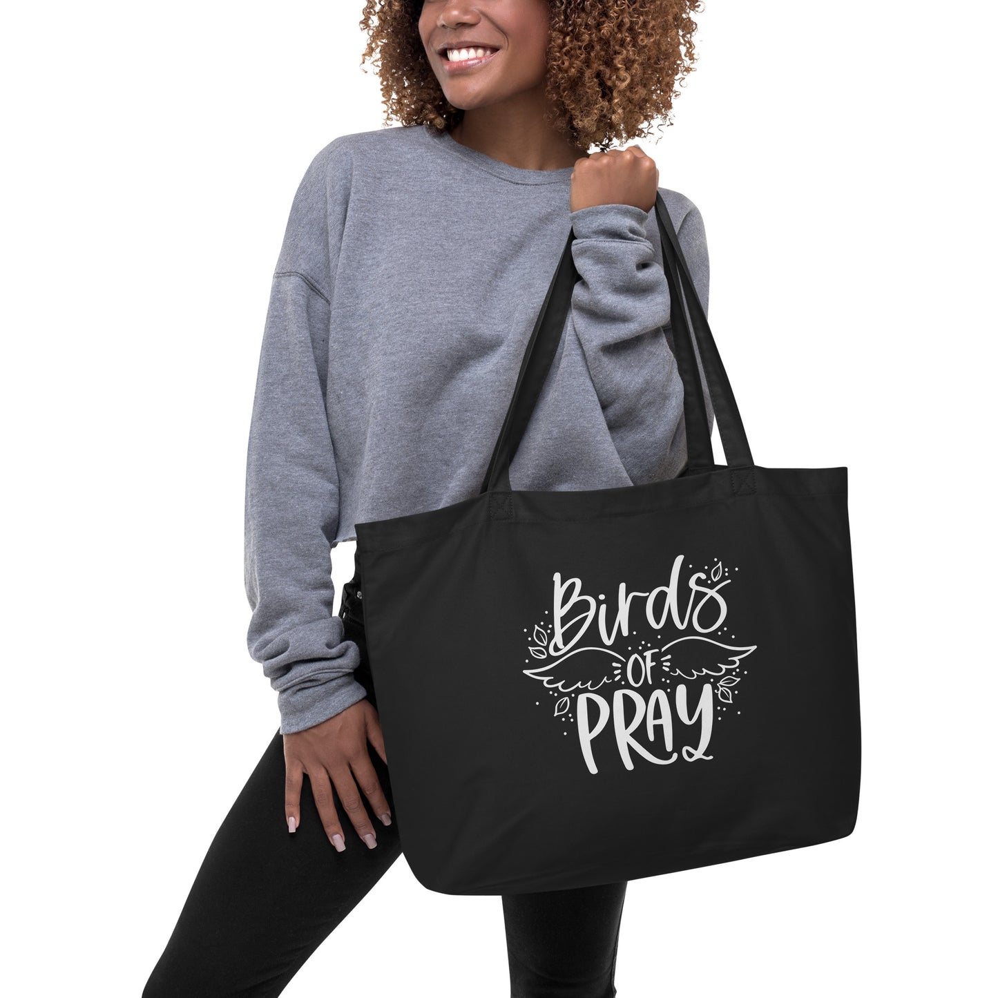 Birds of Pray, Large Organic Tote Bag