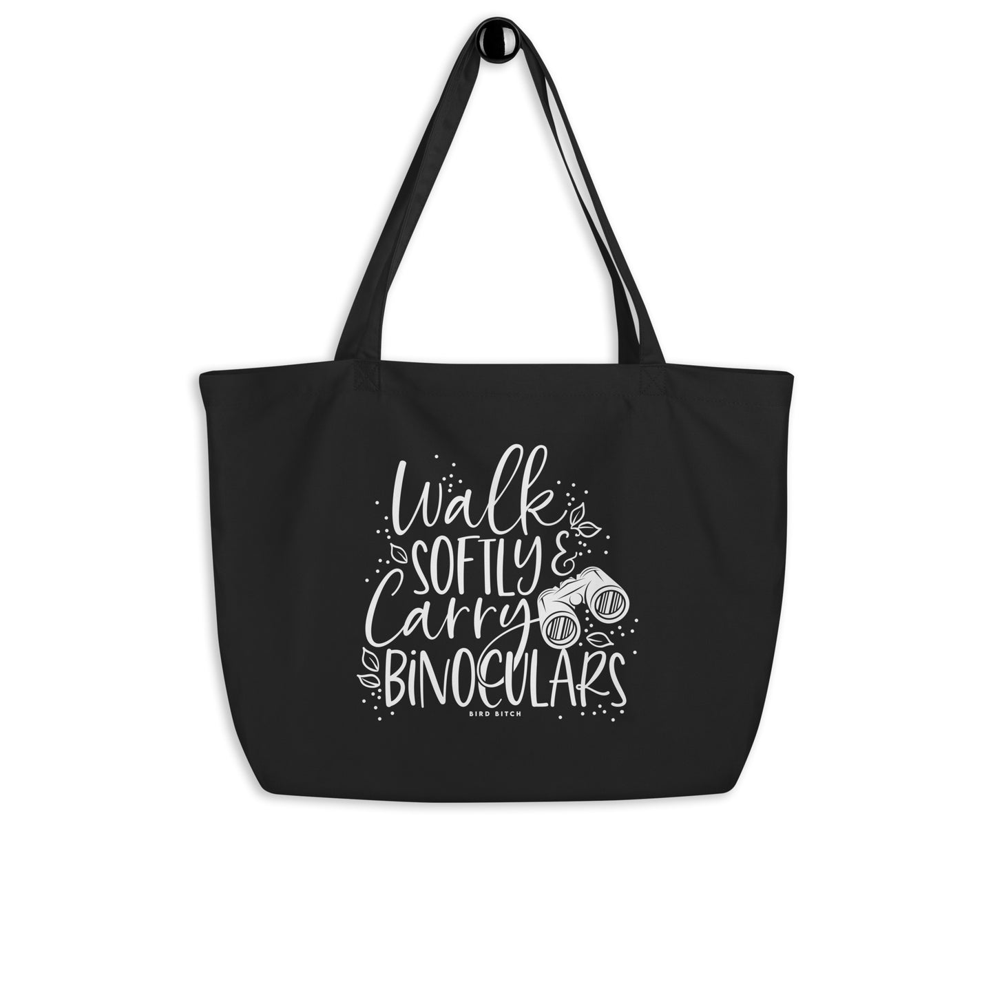 Walk Softly & Carry Binoculars, Large Organic Tote