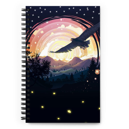 Starry Night Bird Flight, Spiral notebook