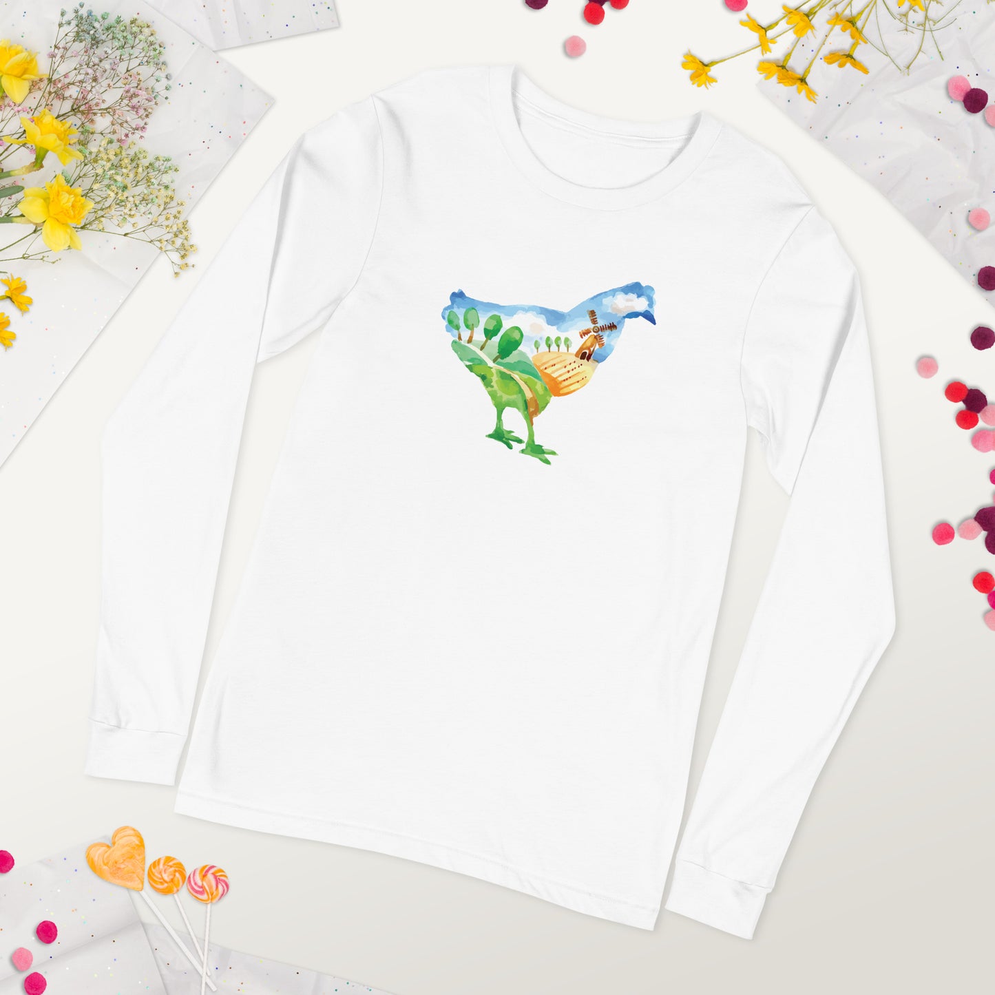 Chicken Farm, Long Sleeve Tee