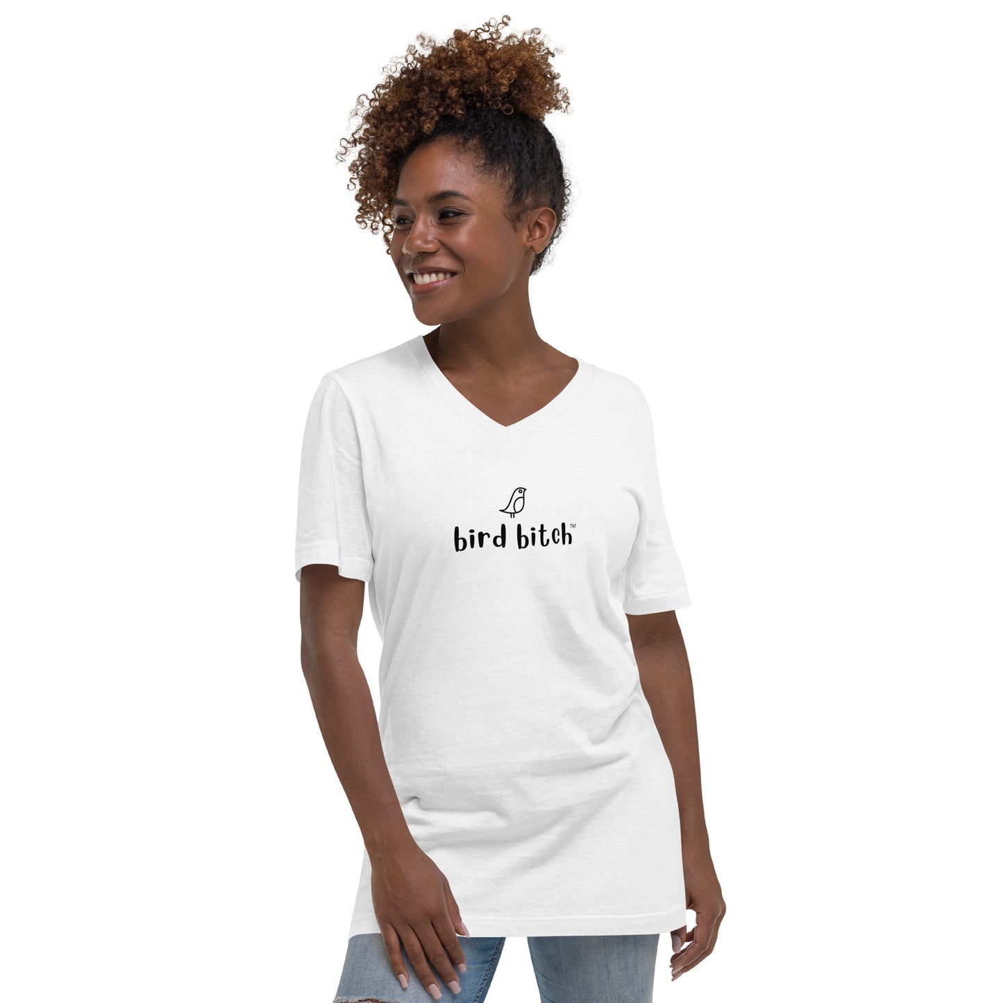 Bird Bitch Short Sleeve V-Neck T-Shirt