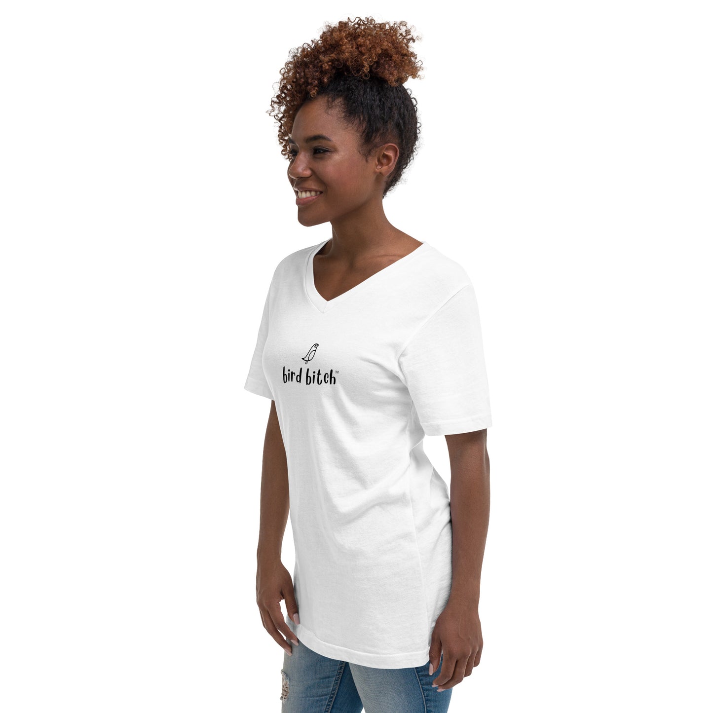 Bird Bitch Short Sleeve V-Neck T-Shirt