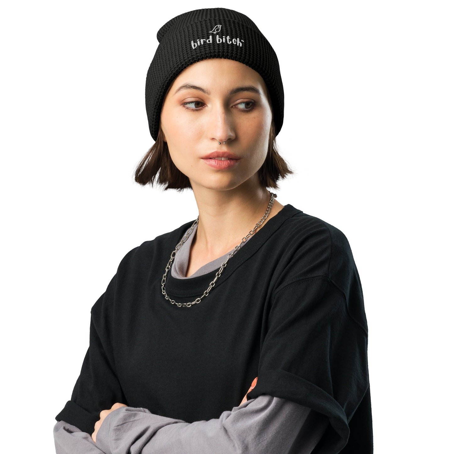 Bird Bitch Waffle beanie