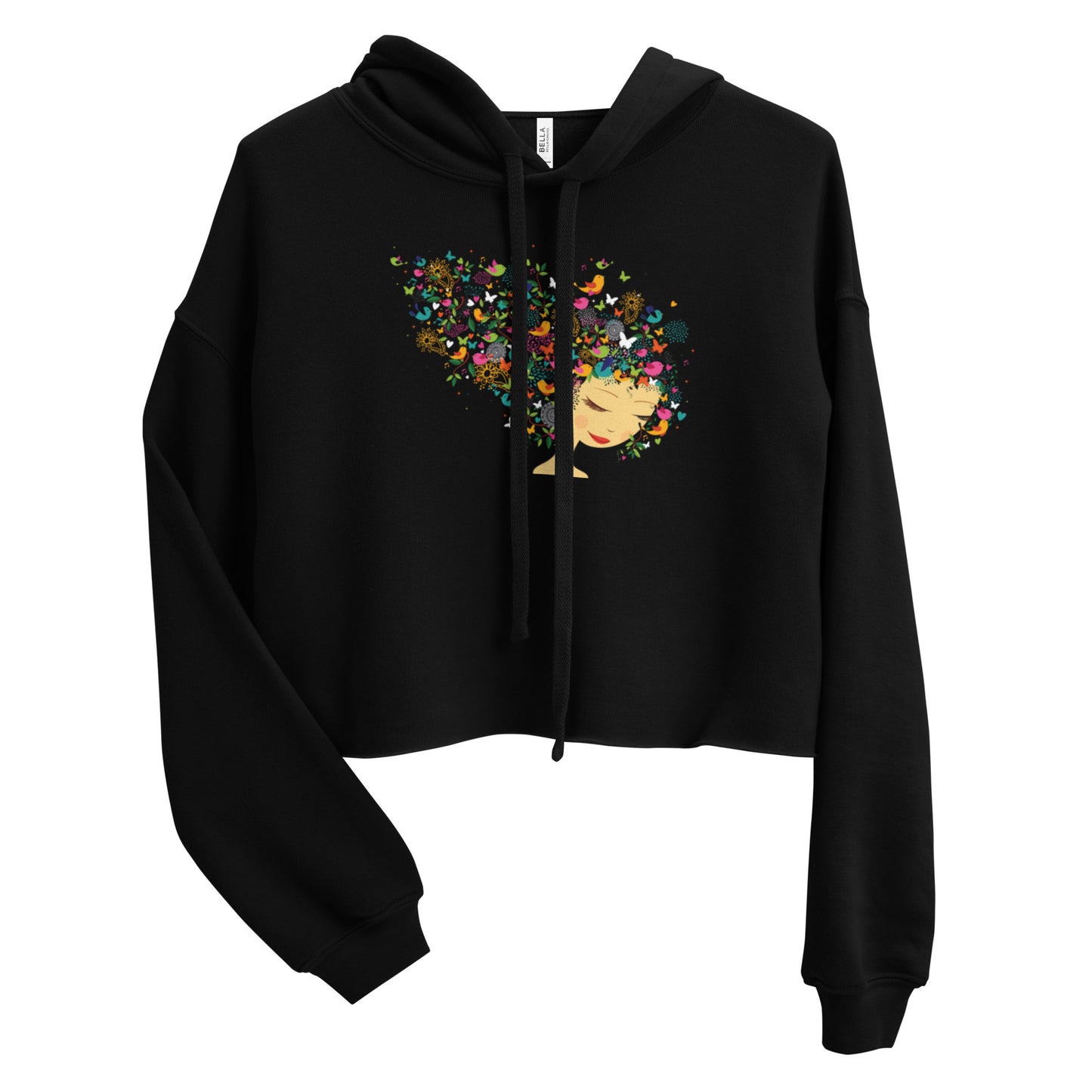 Bird Song Female Crop Hoodie