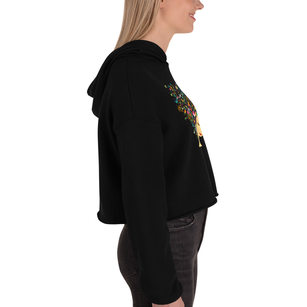 Bird Song Female Crop Hoodie