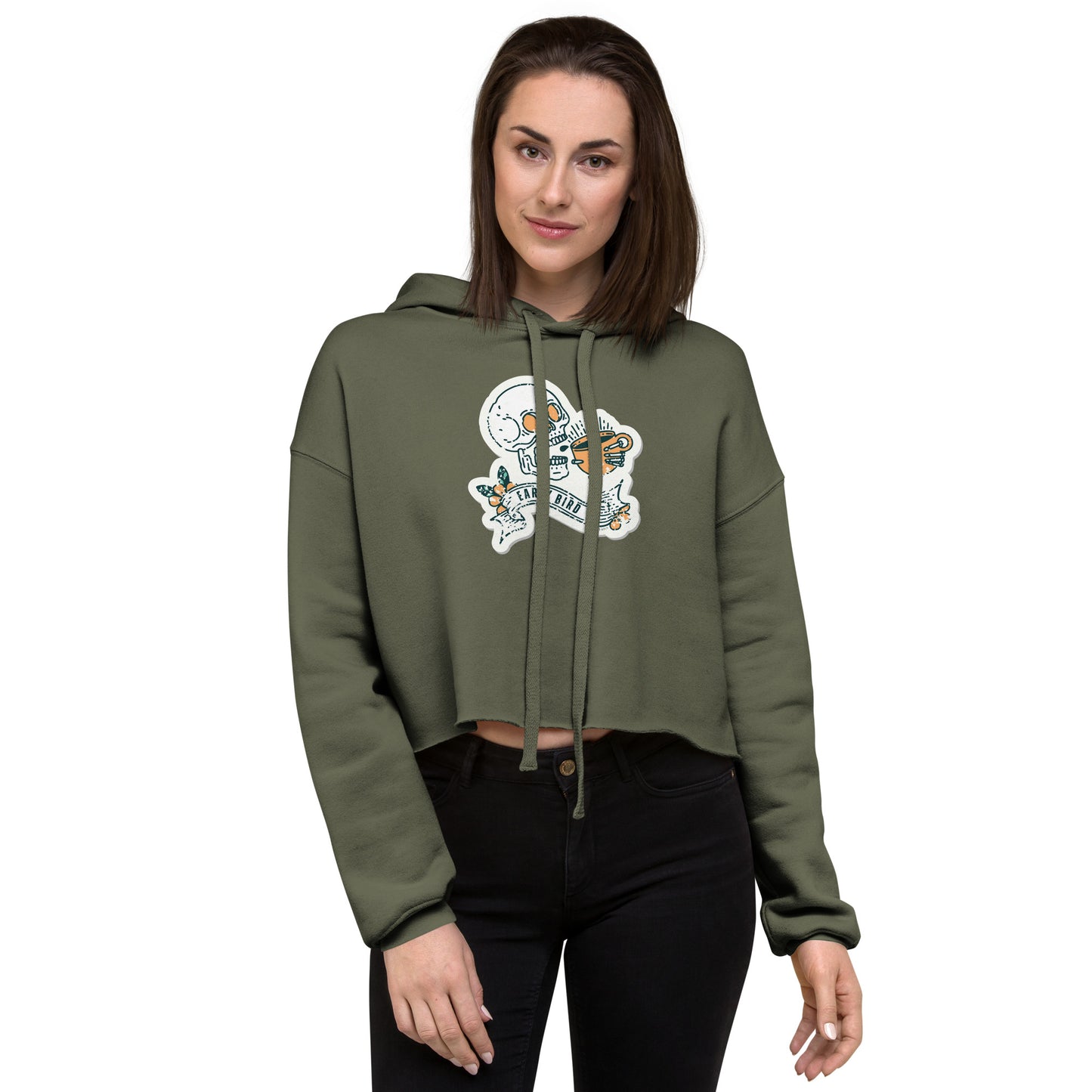 Early Bird, Crop Hoodie