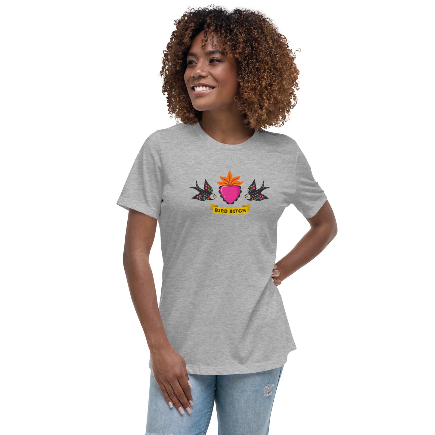 Bird Bitch Dia de los Muertos, Women's Relaxed T-Shirt