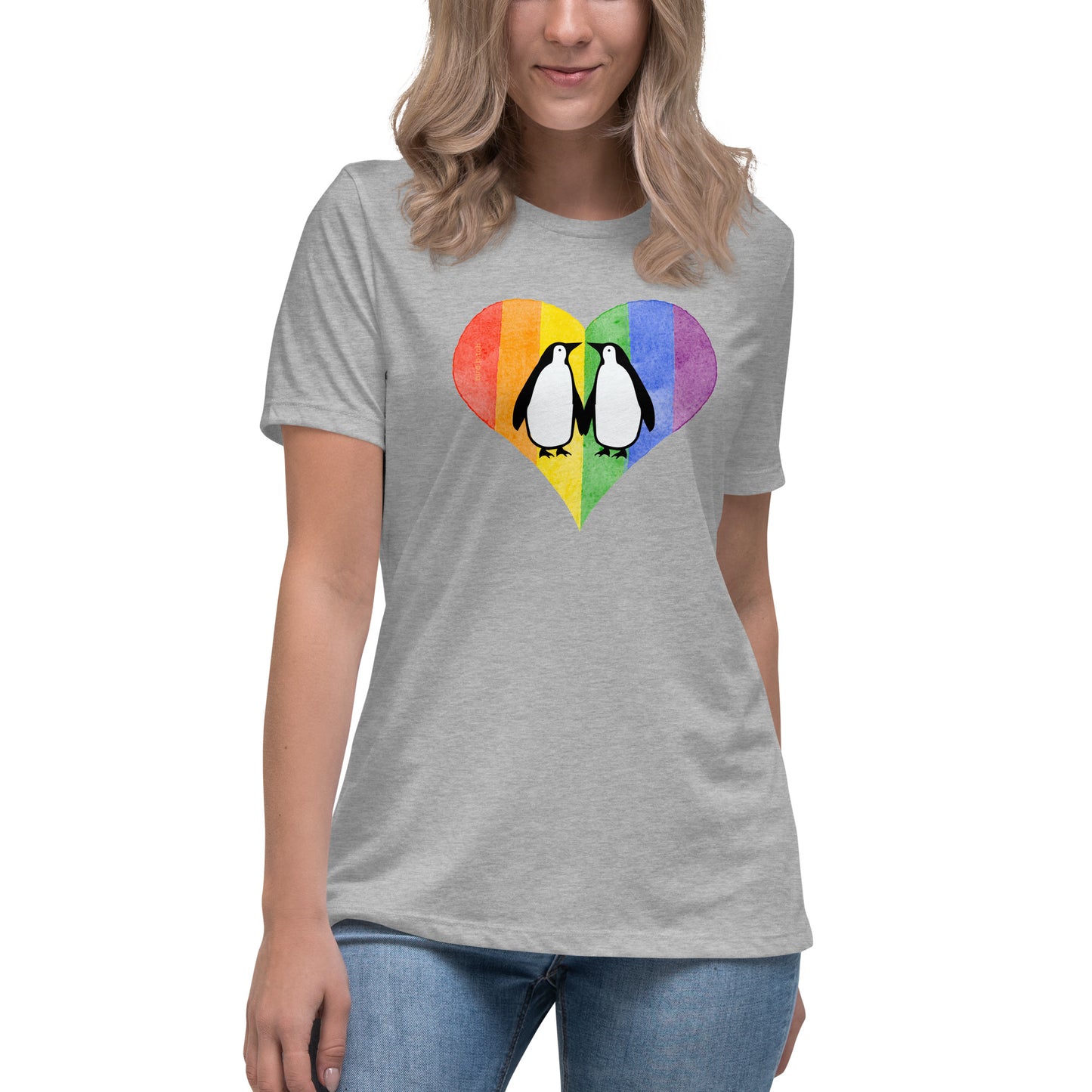 Gay Penguins Love is Love, Women's Relaxed T-Shirt