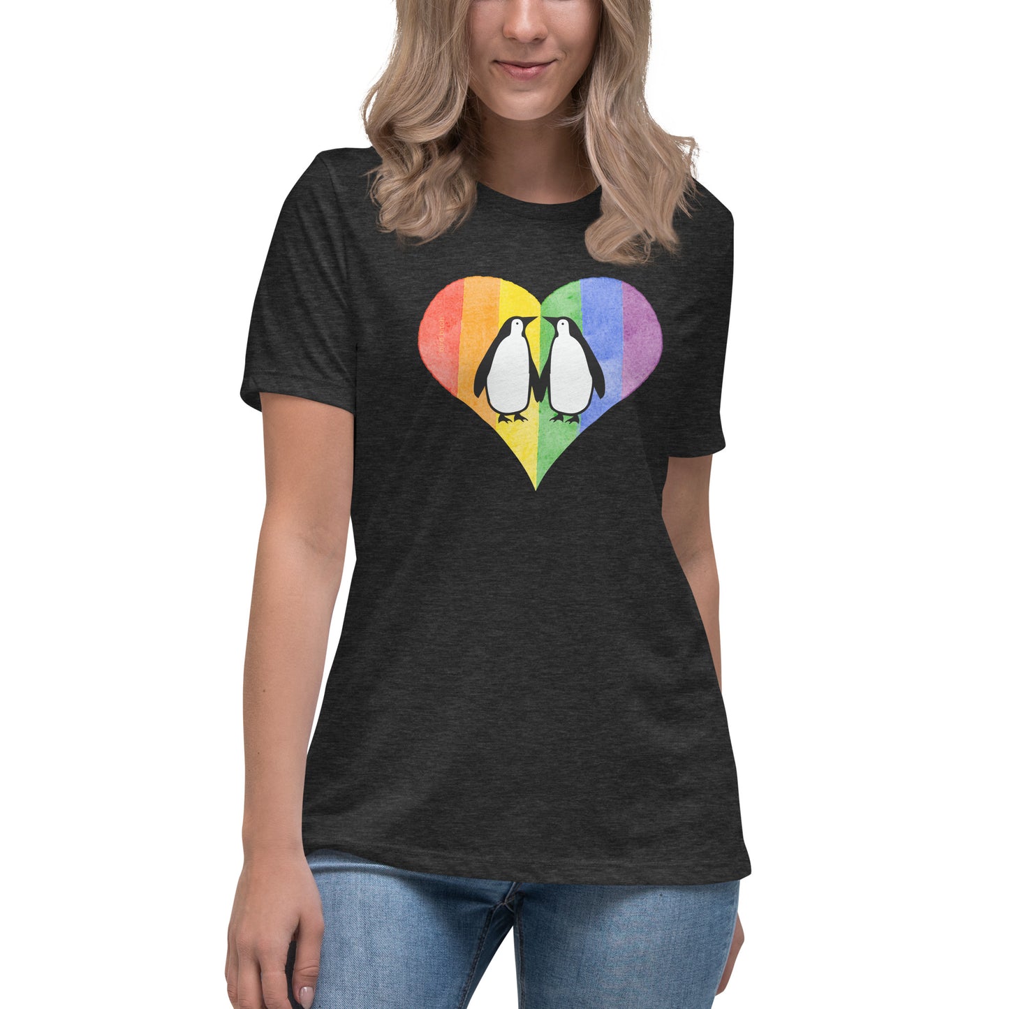 Gay Penguins Love is Love, Women's Relaxed T-Shirt