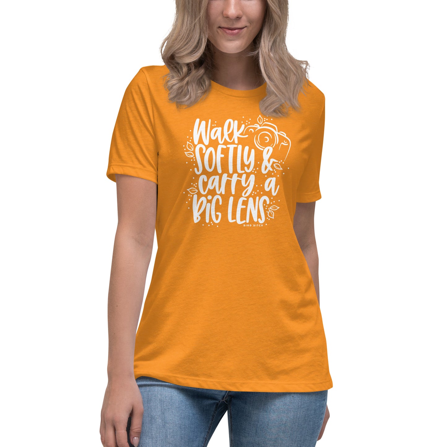 Walk Softly & Carry a Big Lens, Women's Relaxed T-Shirt