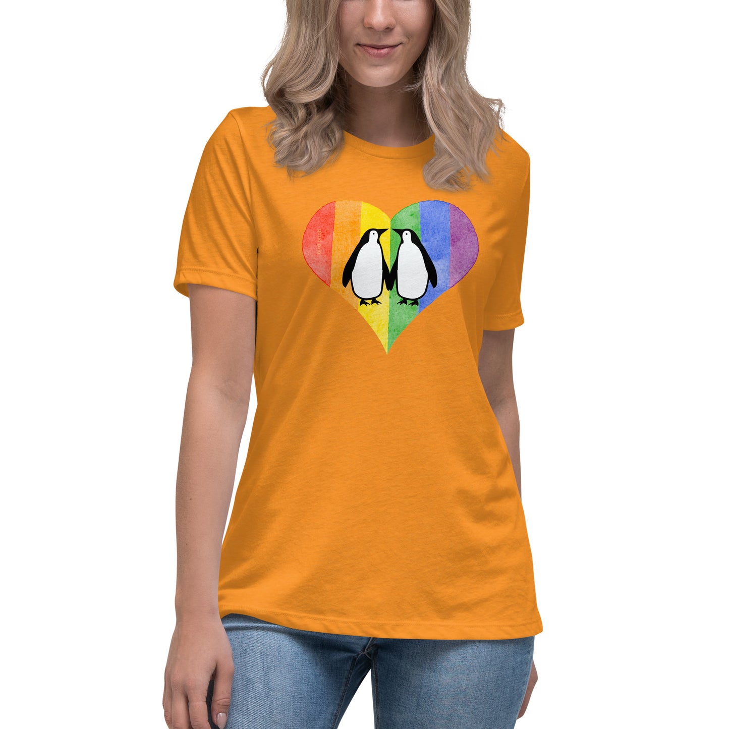 Gay Penguins Love is Love, Women's Relaxed T-Shirt