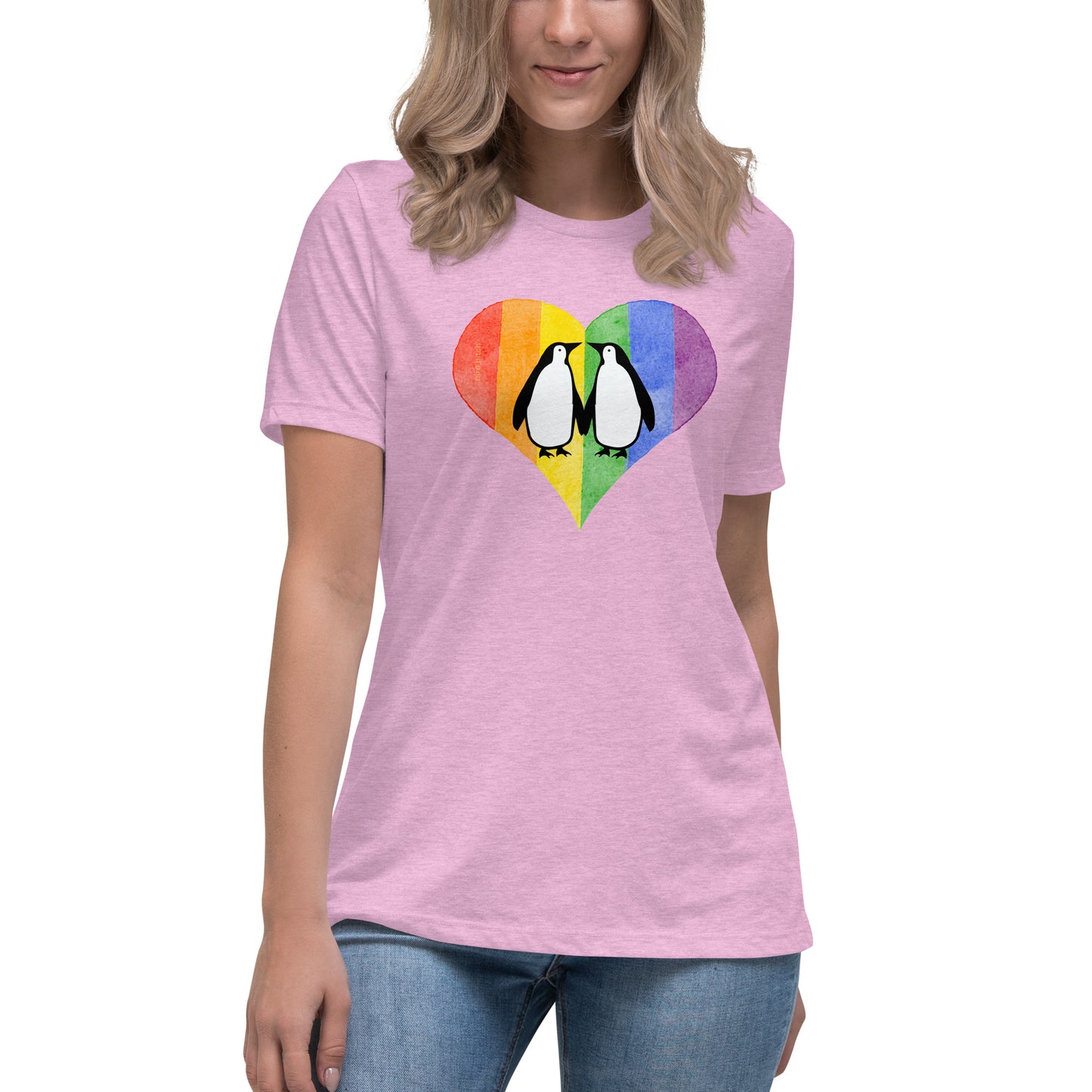 Gay Penguins Love is Love, Women's Relaxed T-Shirt