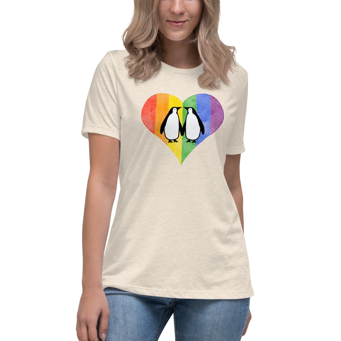 Gay Penguins Love is Love, Women's Relaxed T-Shirt