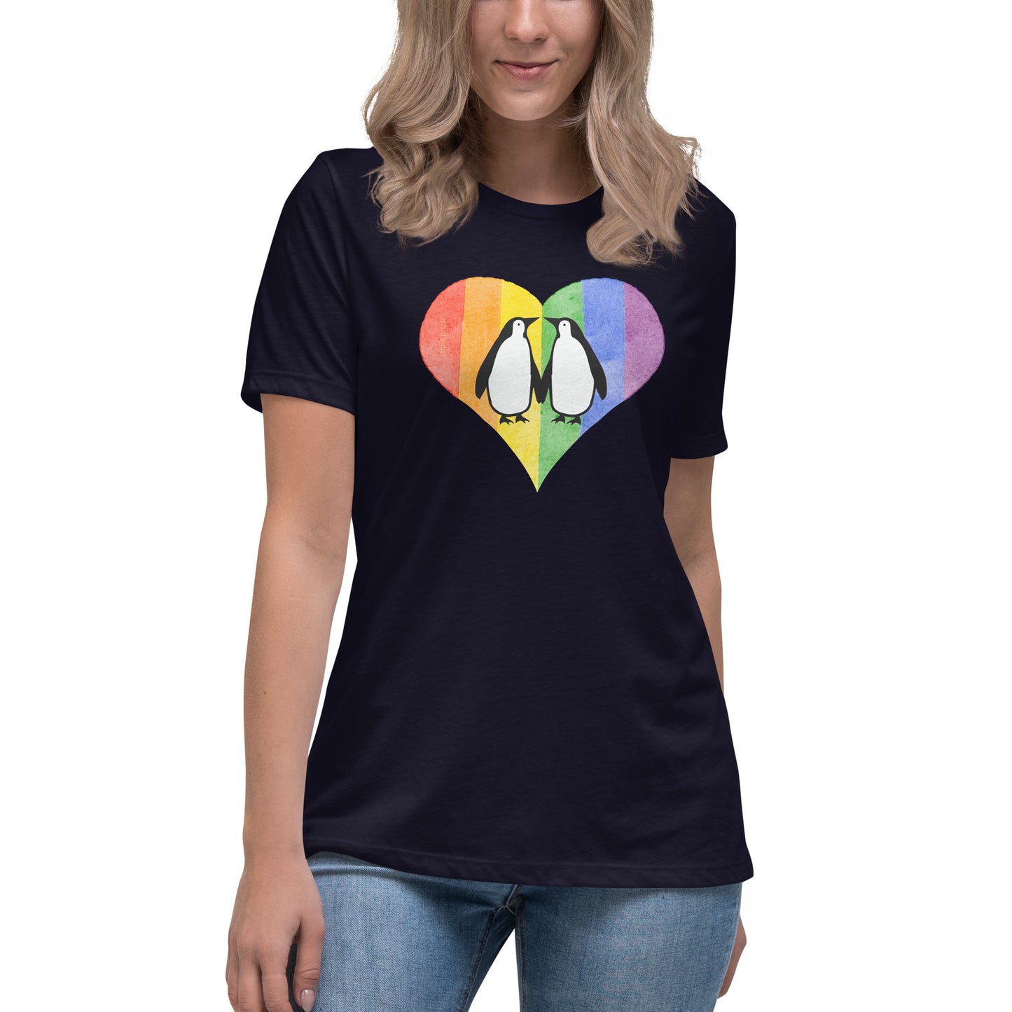 Gay Penguins Love is Love, Women's Relaxed T-Shirt