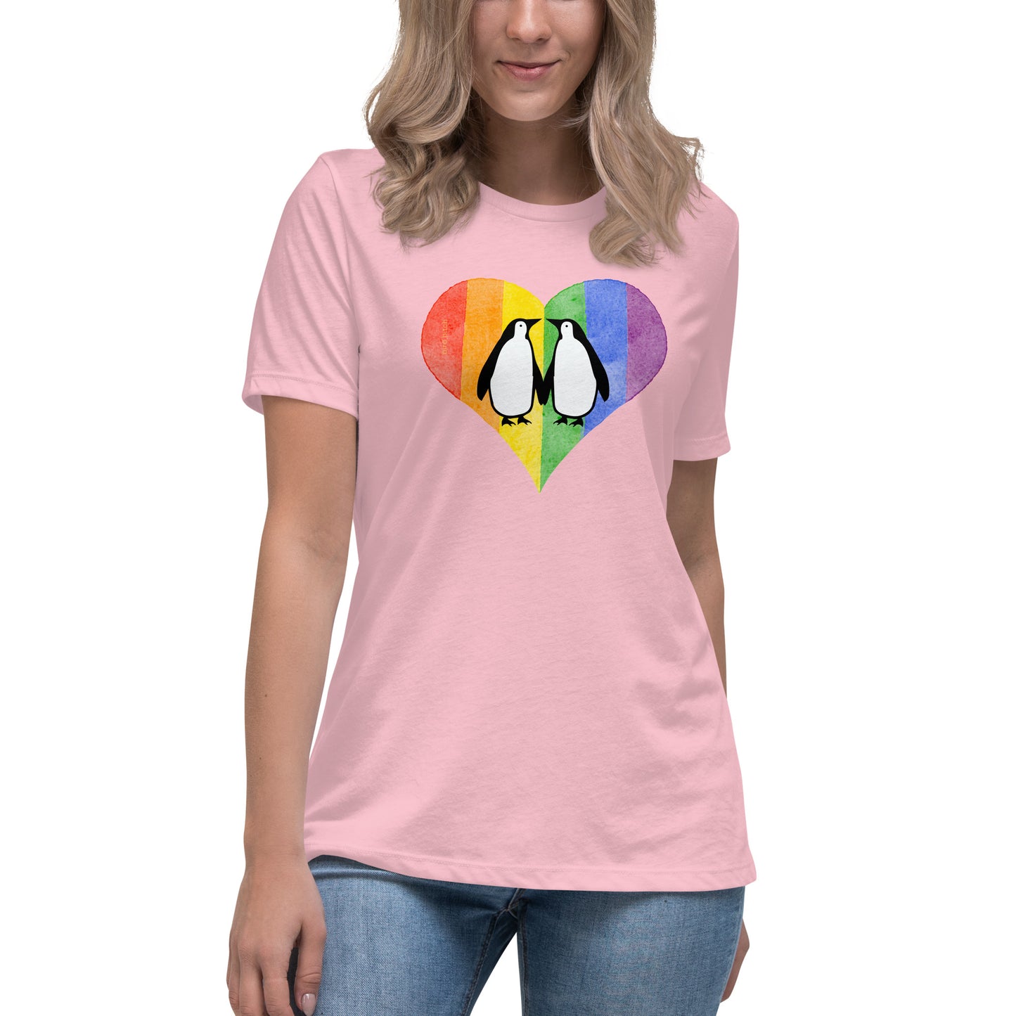 Gay Penguins Love is Love, Women's Relaxed T-Shirt