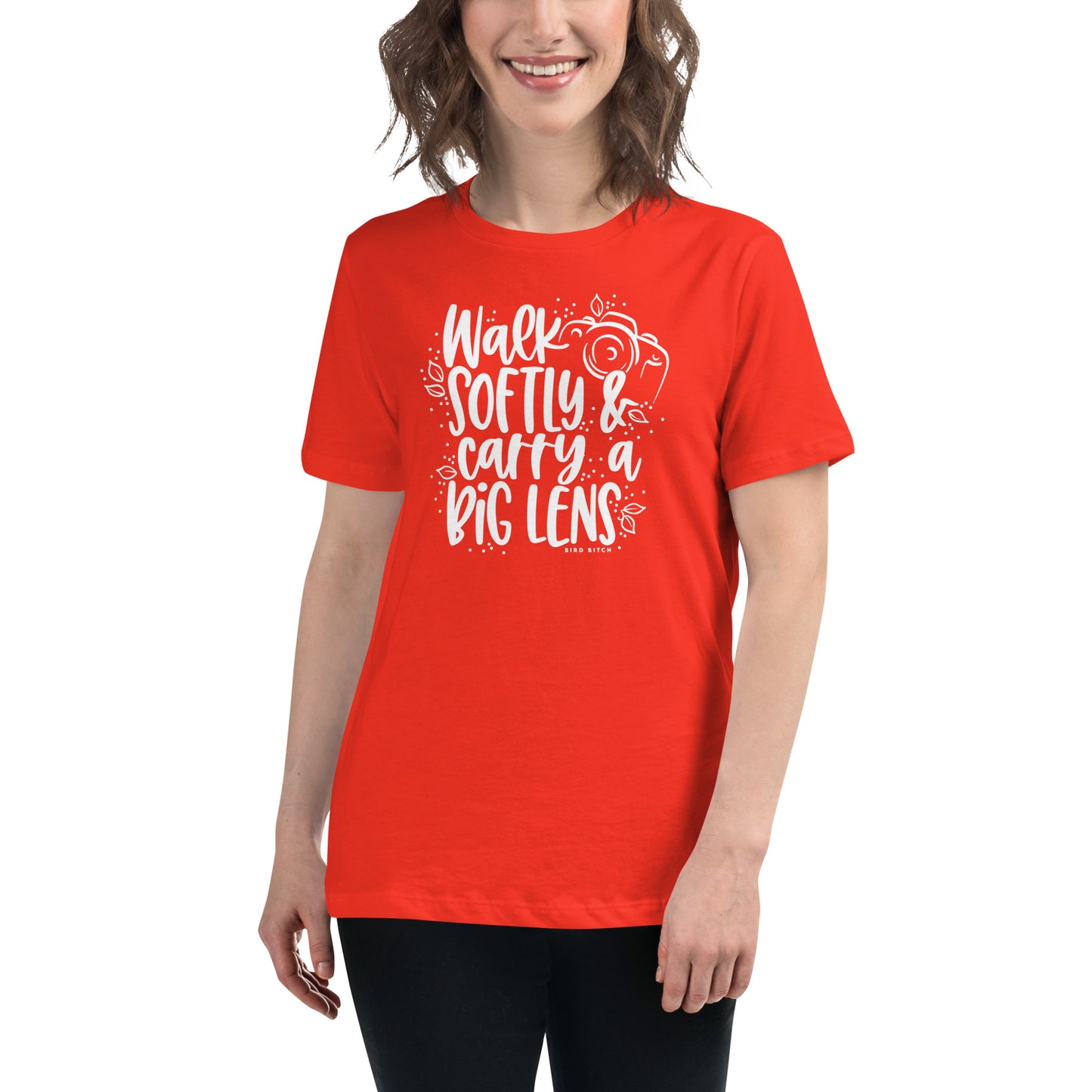 Walk Softly & Carry a Big Lens, Women's Relaxed T-Shirt