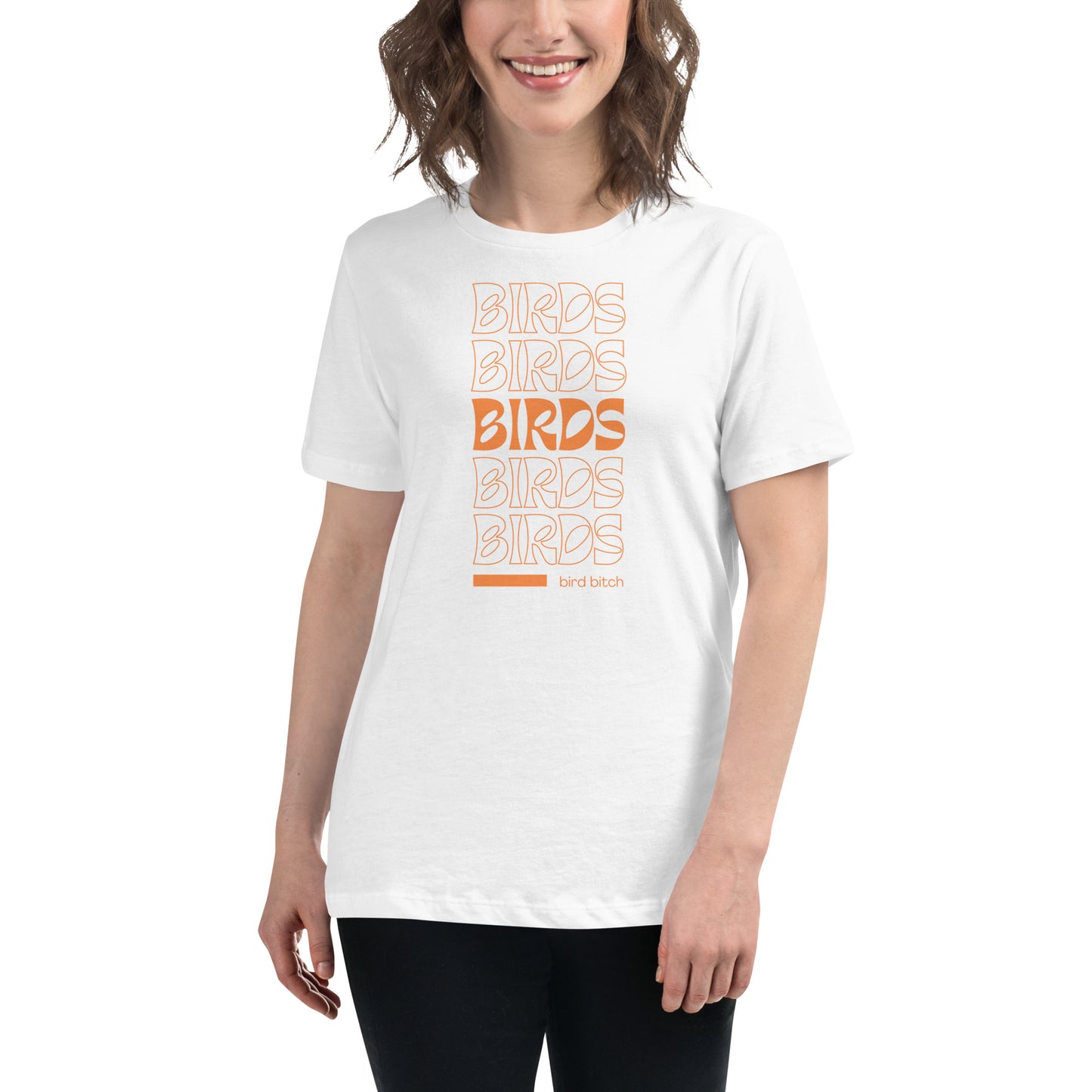 Birds Retro, Women's Relaxed T-Shirt