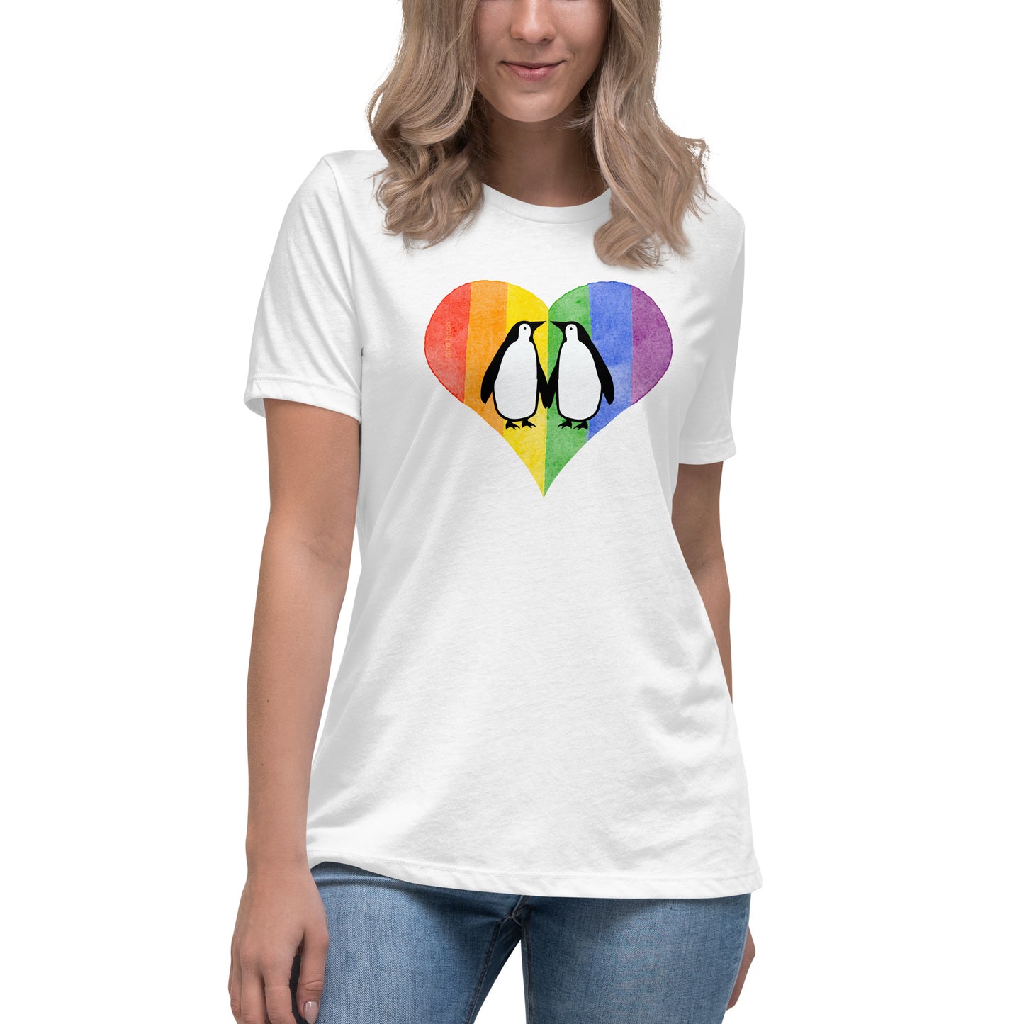 Gay Penguins Love is Love, Women's Relaxed T-Shirt